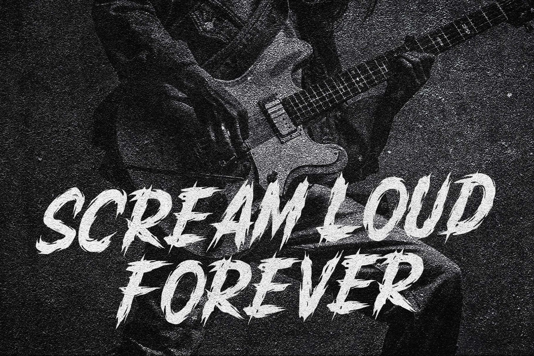 Scary Brusher a Wild Brush Font