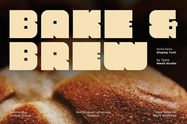 Bake & Brew - Bold Chunky Display Sans