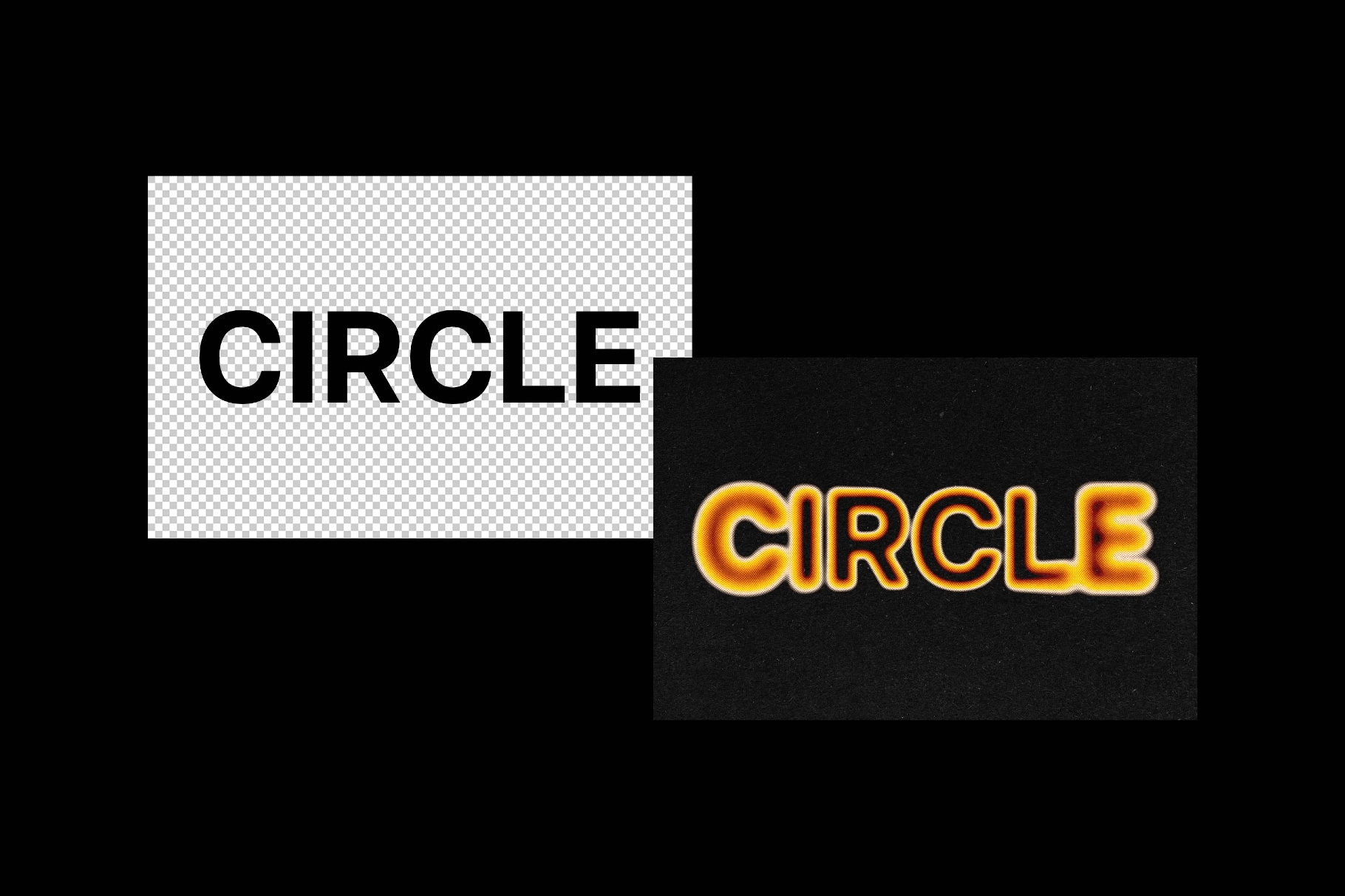 Halftone Blur Text Effect