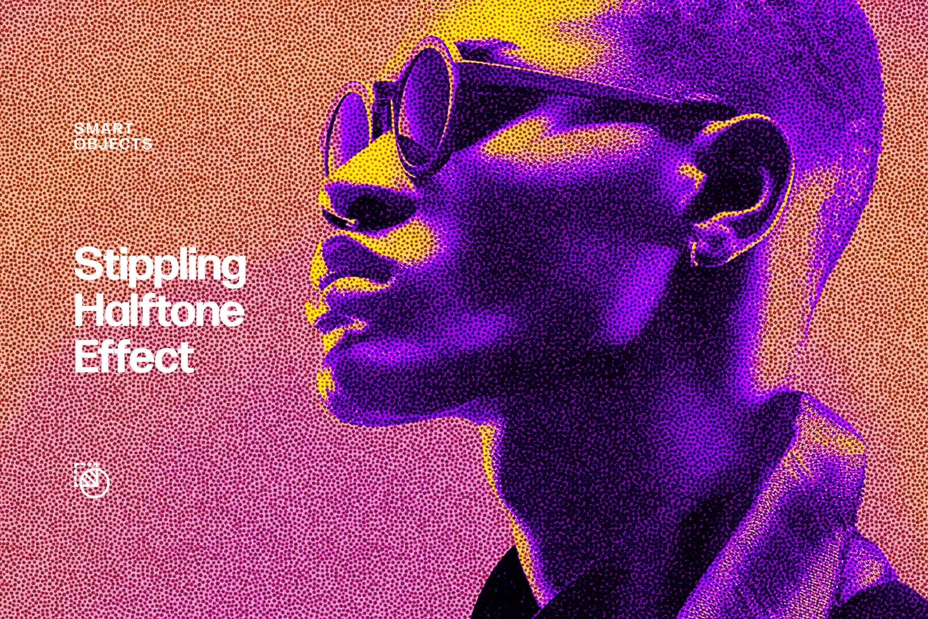 Stippling Halftone Photo Effect