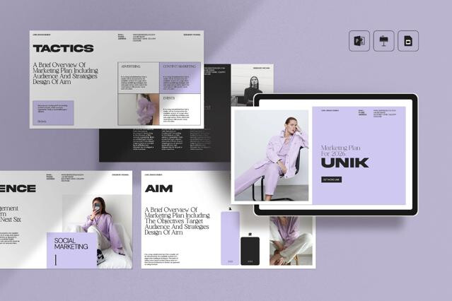 UNIK Marketing Plan Presentation Template