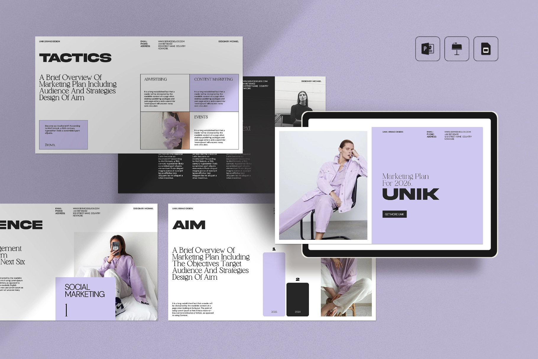 UNIK Marketing Plan Presentation Template