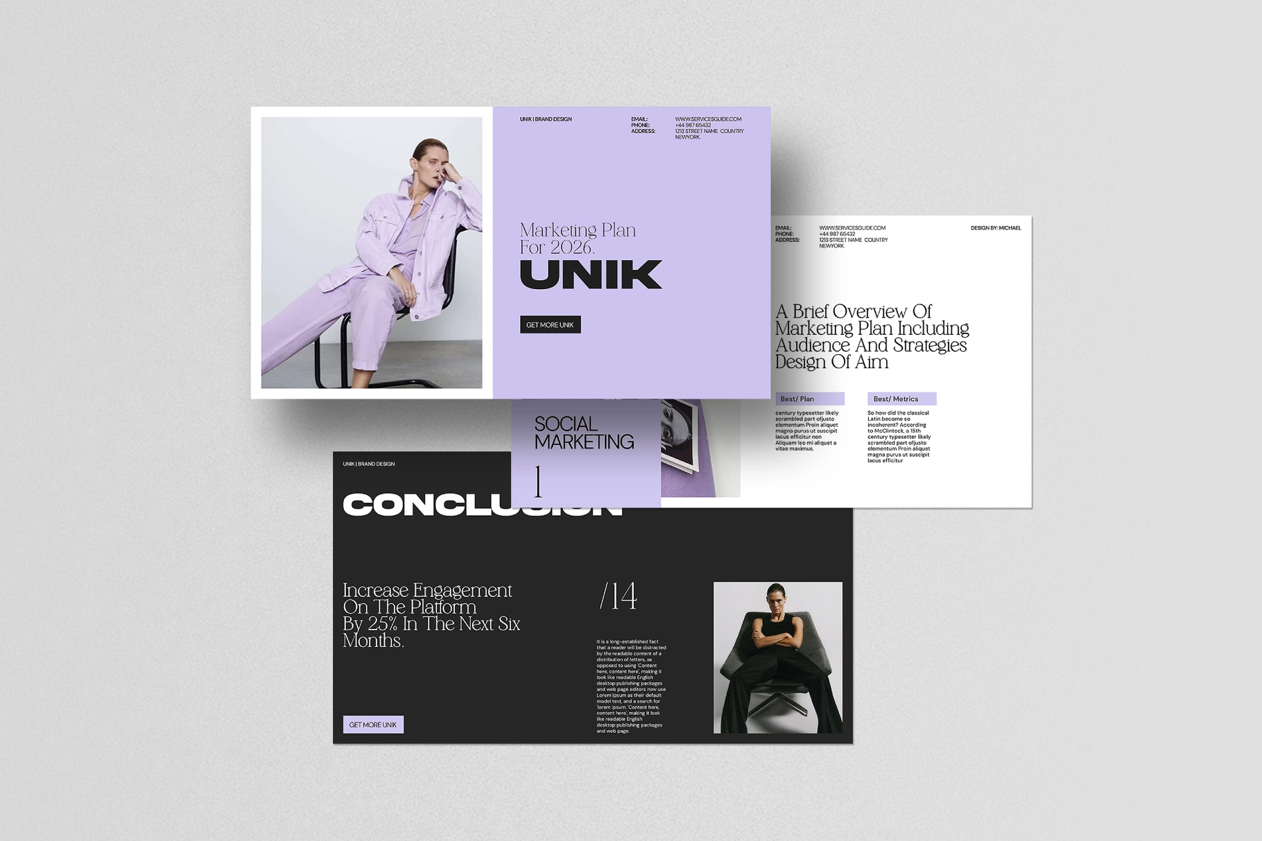 UNIK Marketing Plan Presentation Template