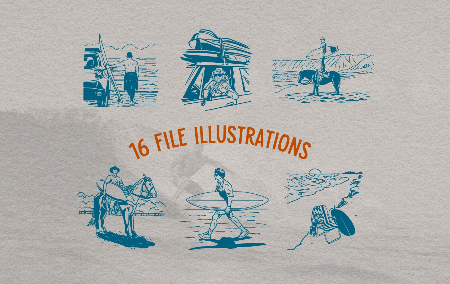 Surf & Beach Illustration