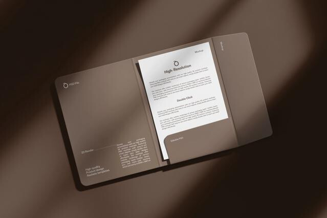 Presentation Folder & Paper Mockup
