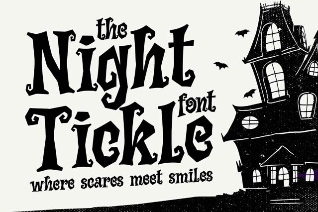 Night Tickle a Horror Playful Font