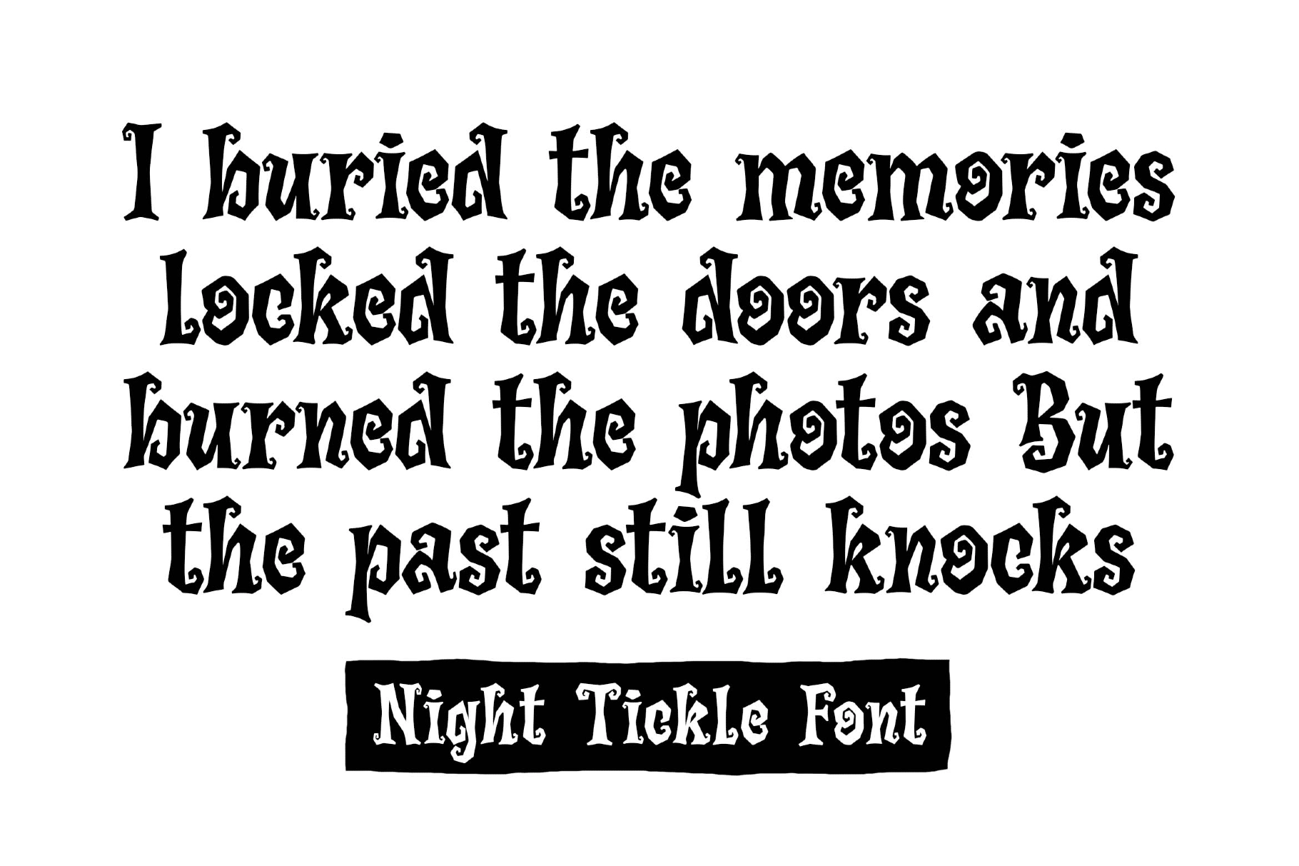 Night Tickle a Horror Playful Font