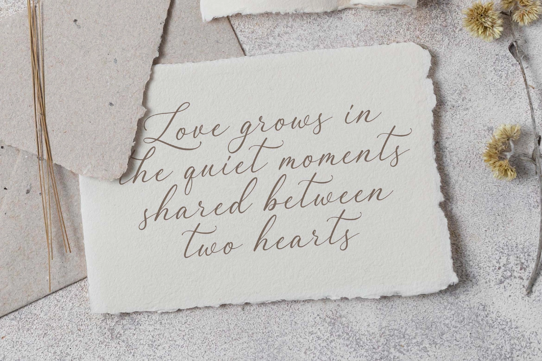 Rindeya a Clean Romantic Script Font