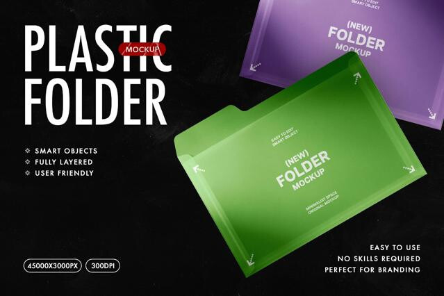 Plastic Folder Mockup