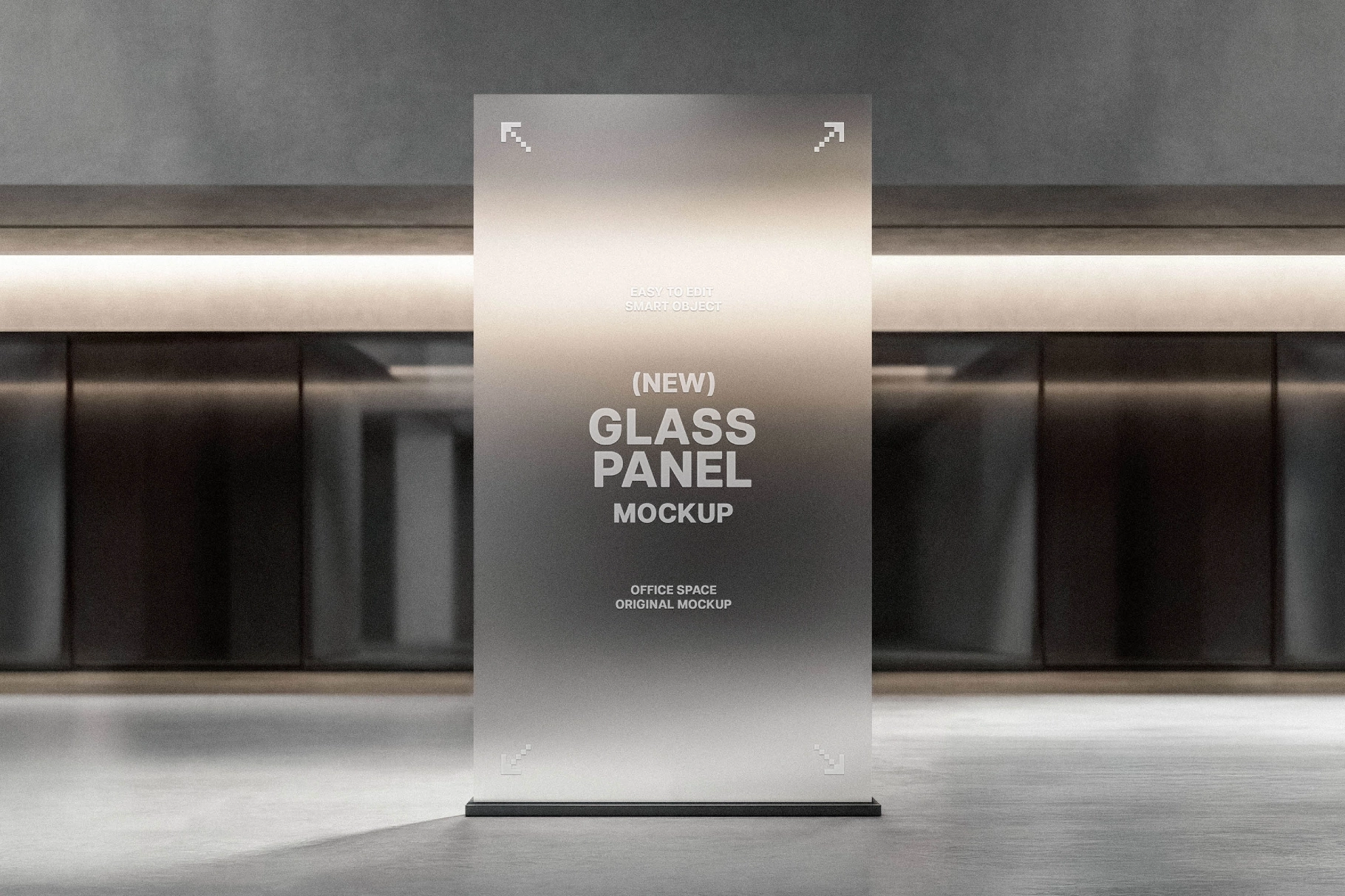 Glass Panel Signage Mockup