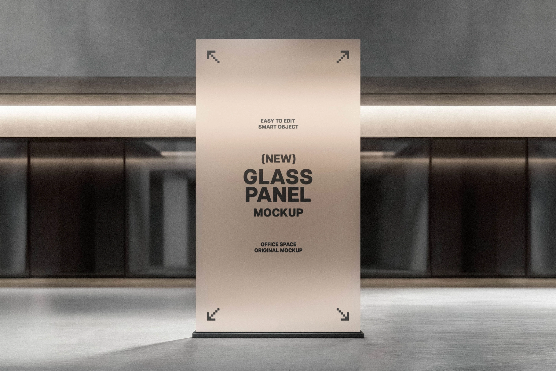 Glass Panel Signage Mockup
