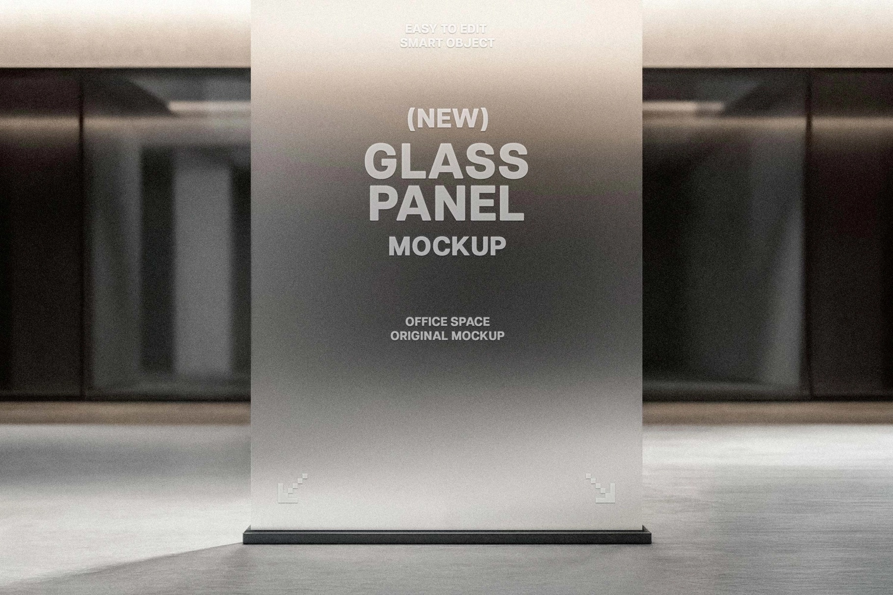 Glass Panel Signage Mockup