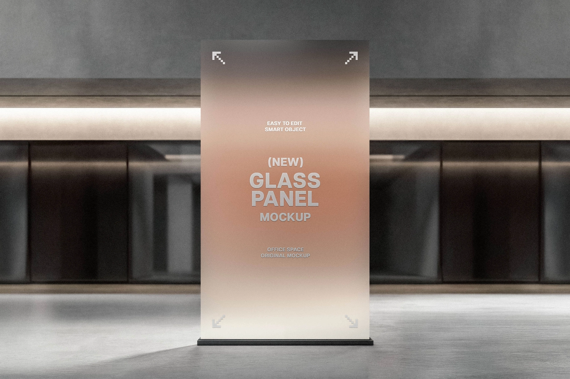 Glass Panel Signage Mockup