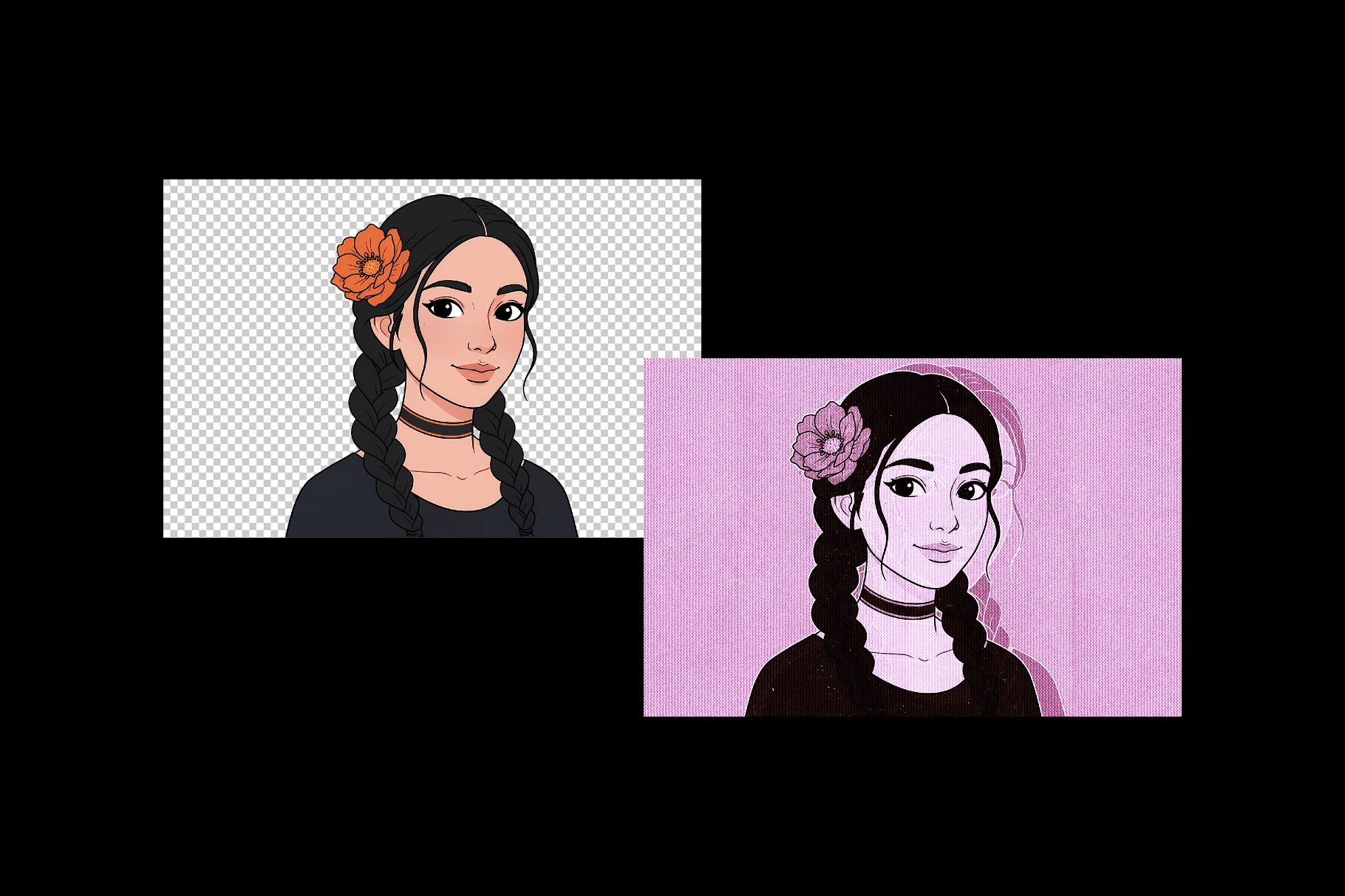 Outline Halftone Effect