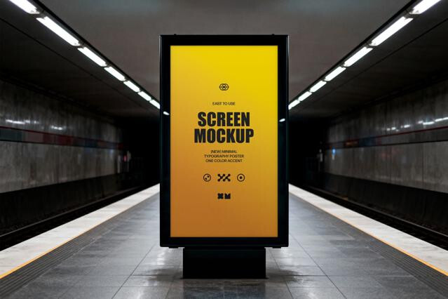 Metro Platform Screen Mockup