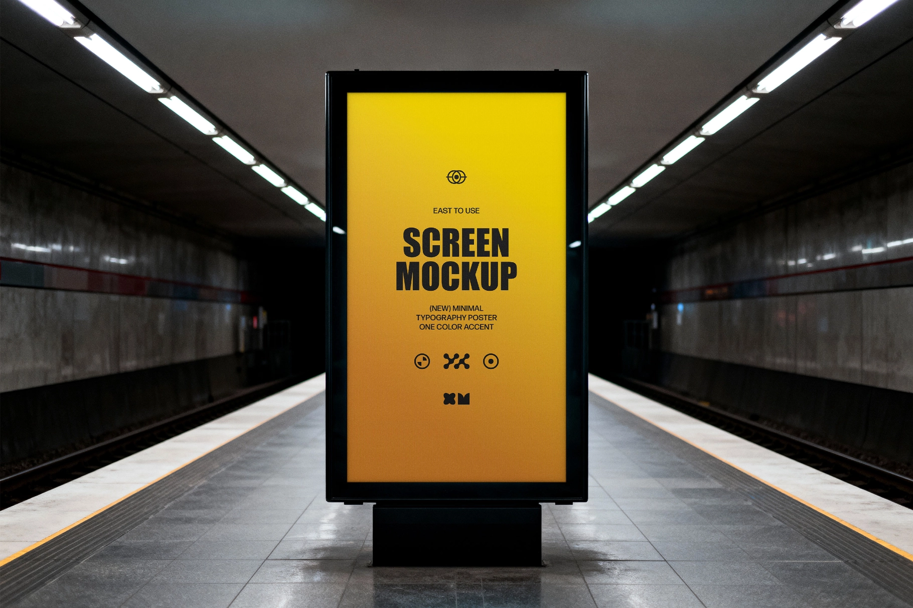 Metro Platform Screen Mockup