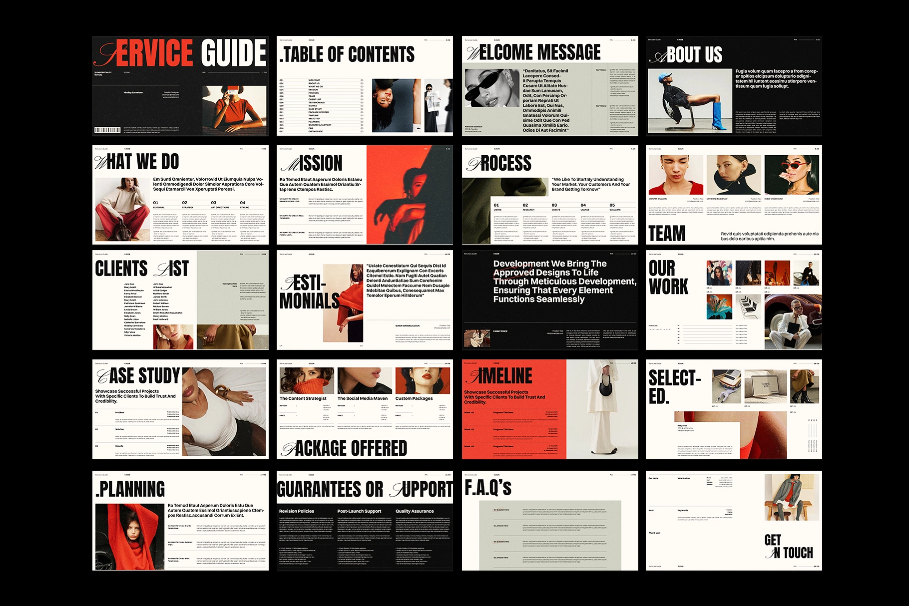 Services and Pricing Guide Presentation Template