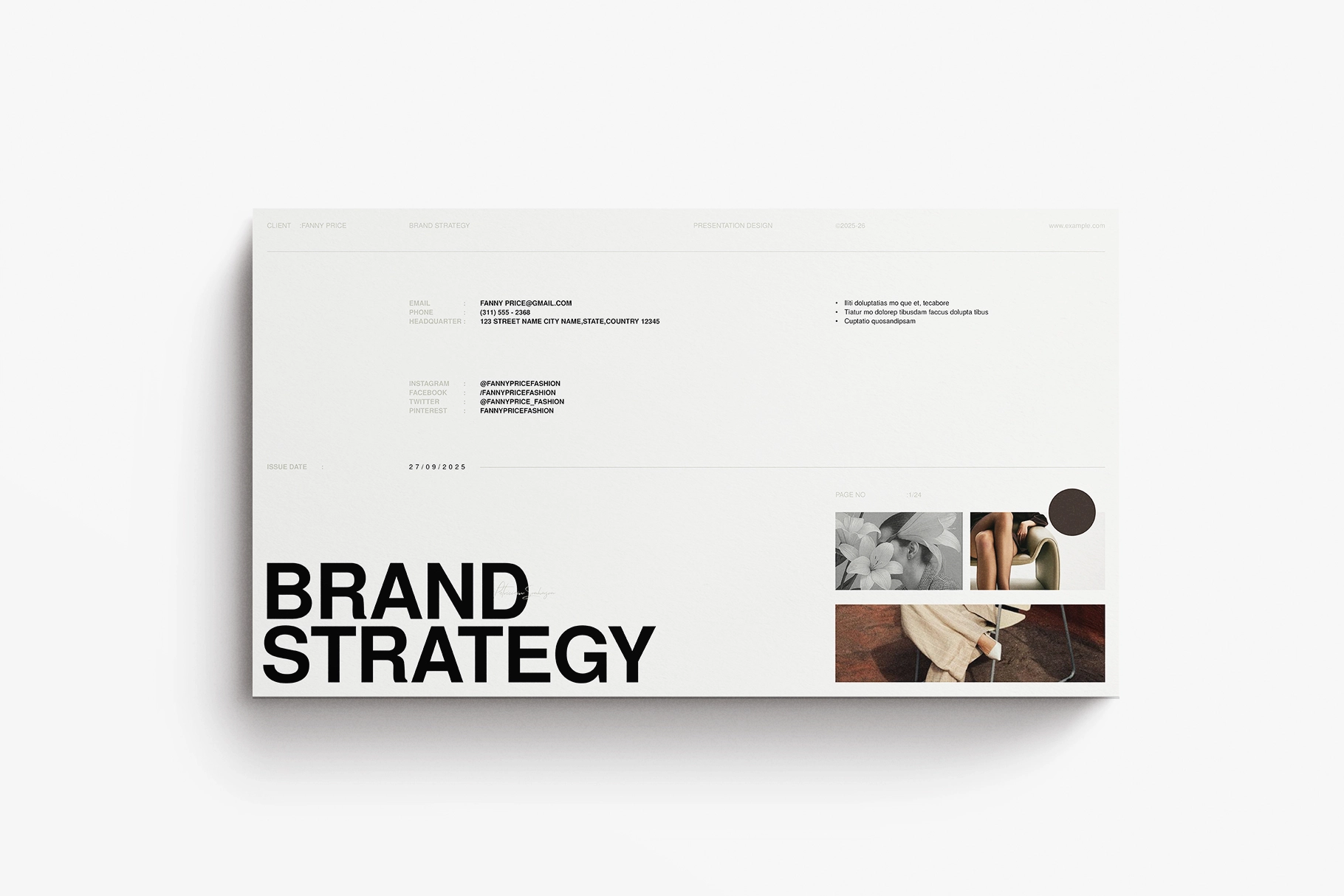 Brand Strategy Presentation Template