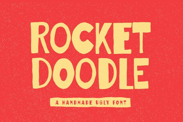 Rocket Doodle a Handwriting Ugly Font