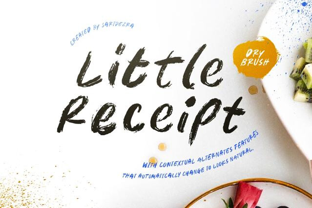Little Receipt - Rough Brush Font