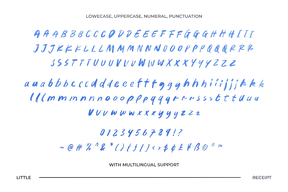 Little Receipt - Rough Brush Font
