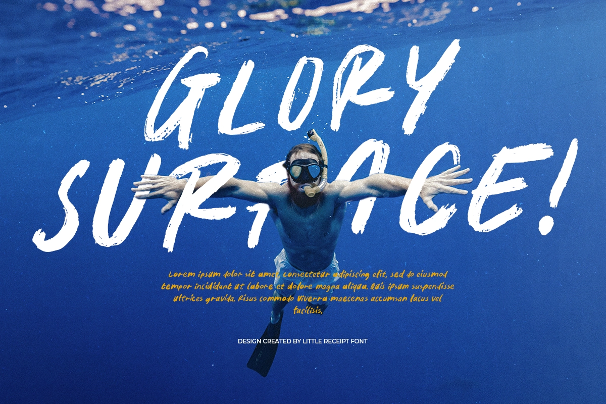 Little Receipt - Rough Brush Font