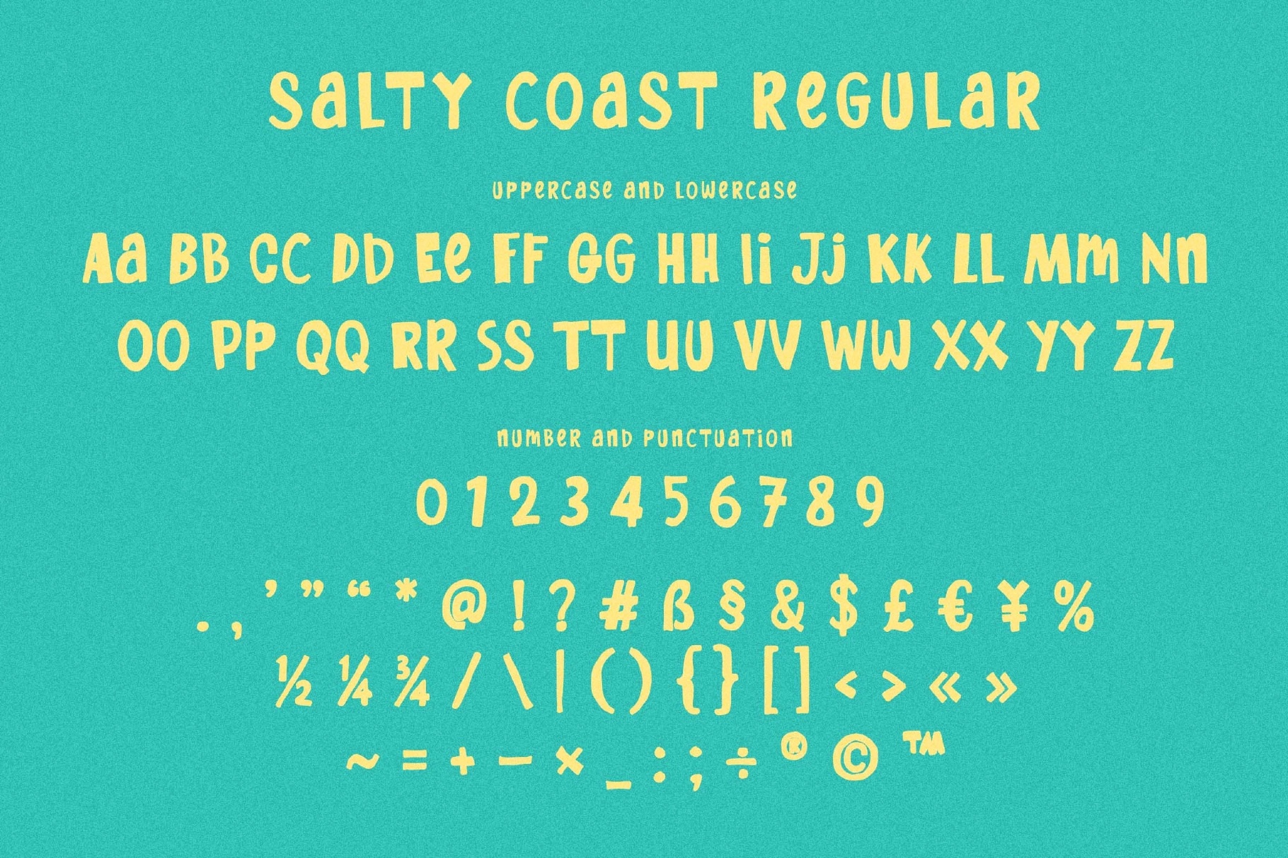 Salty Coast a Playful Ugly Font