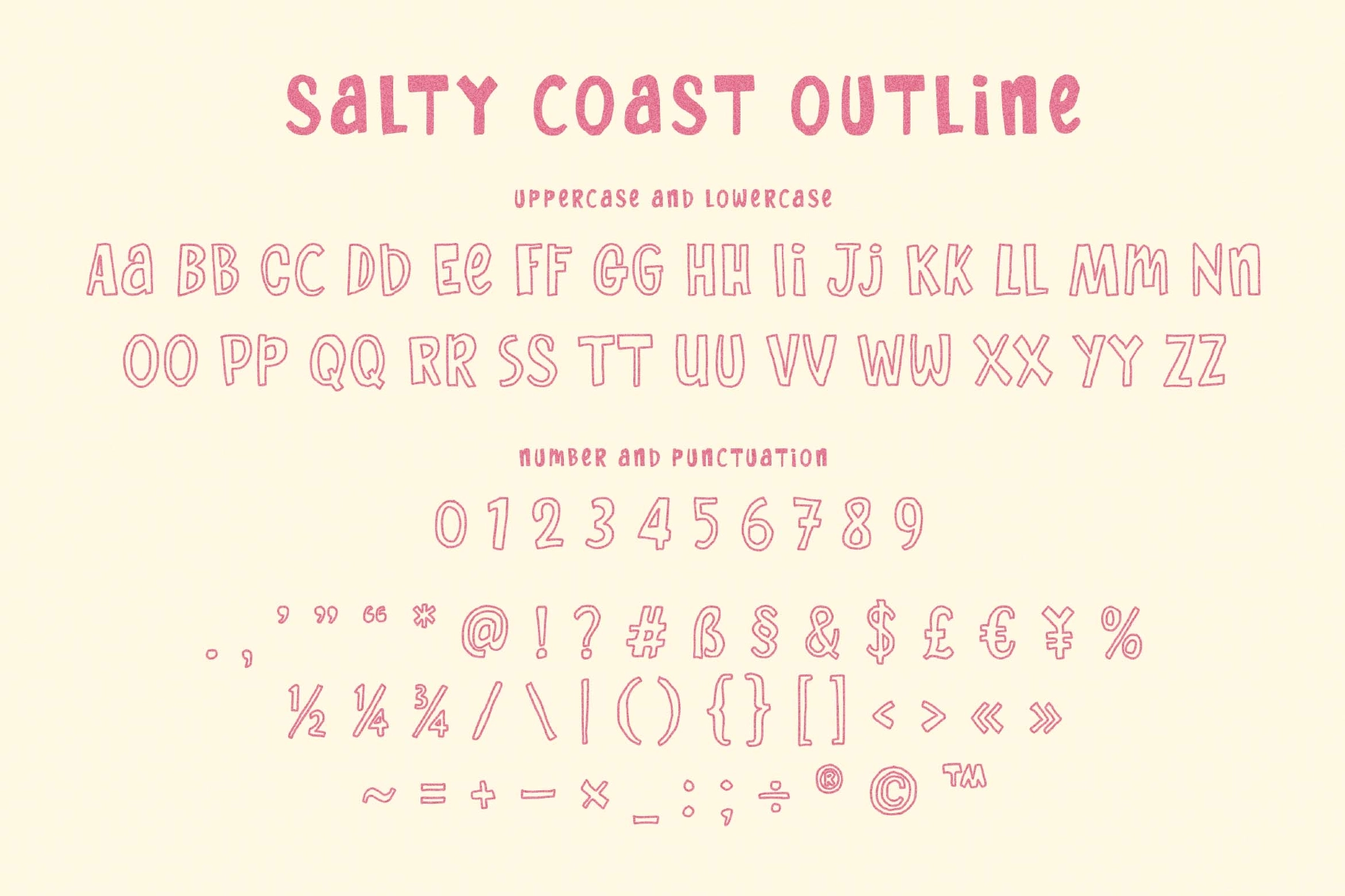 Salty Coast a Playful Ugly Font