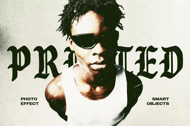 Grain Print Photo Effect