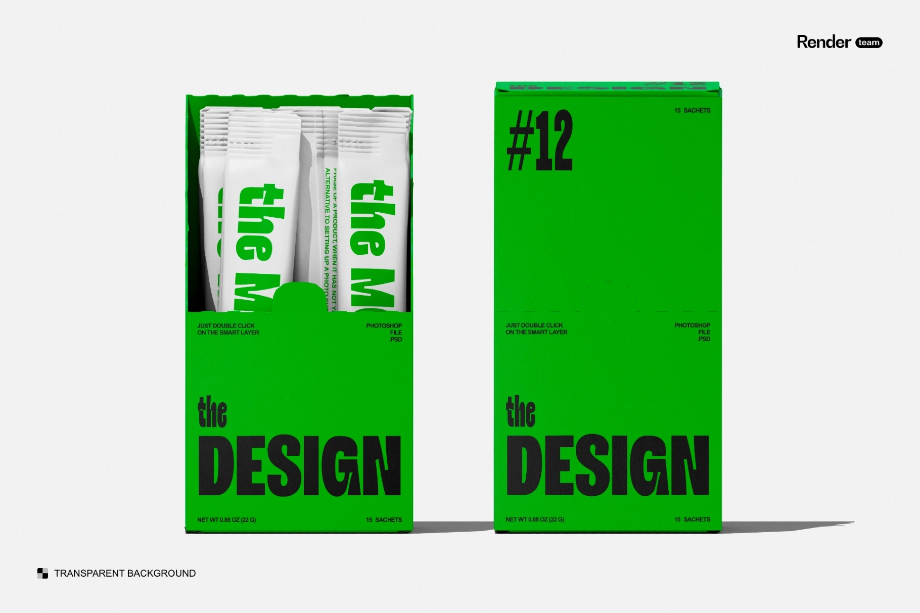 Sachet Box Mockup Set