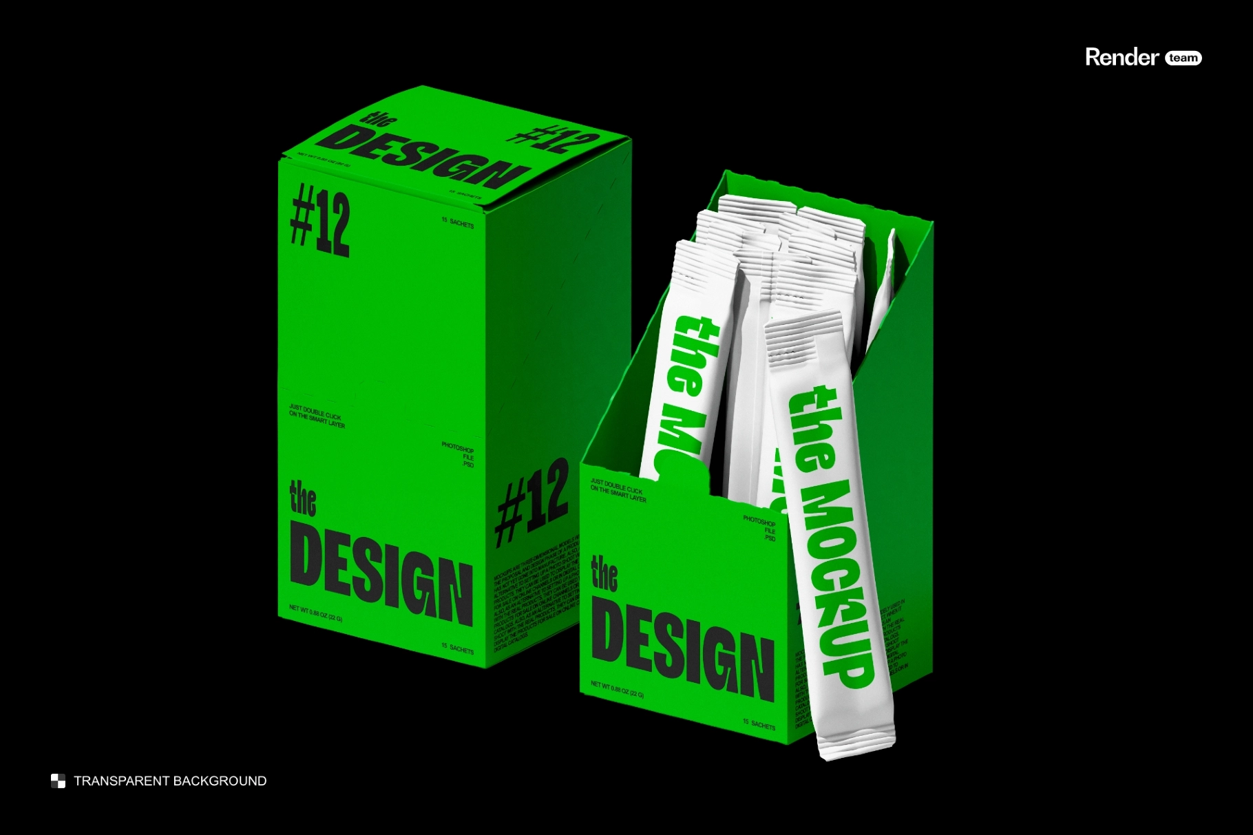 Sachet Box Mockup Set