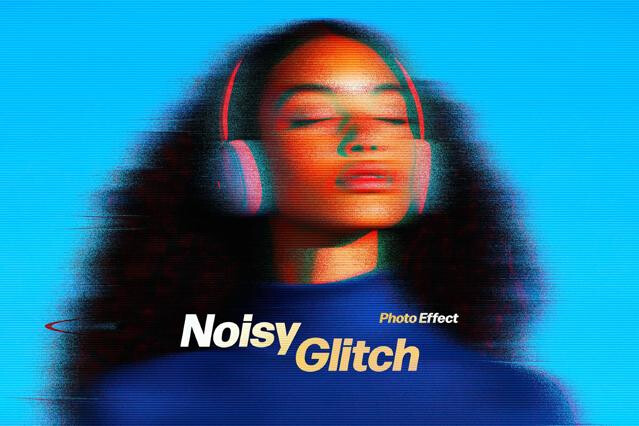 Noisy Glitch Photo Effect