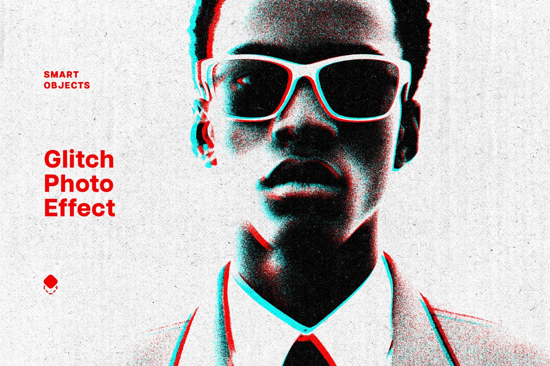 Anaglyph Glitch Photo Effect