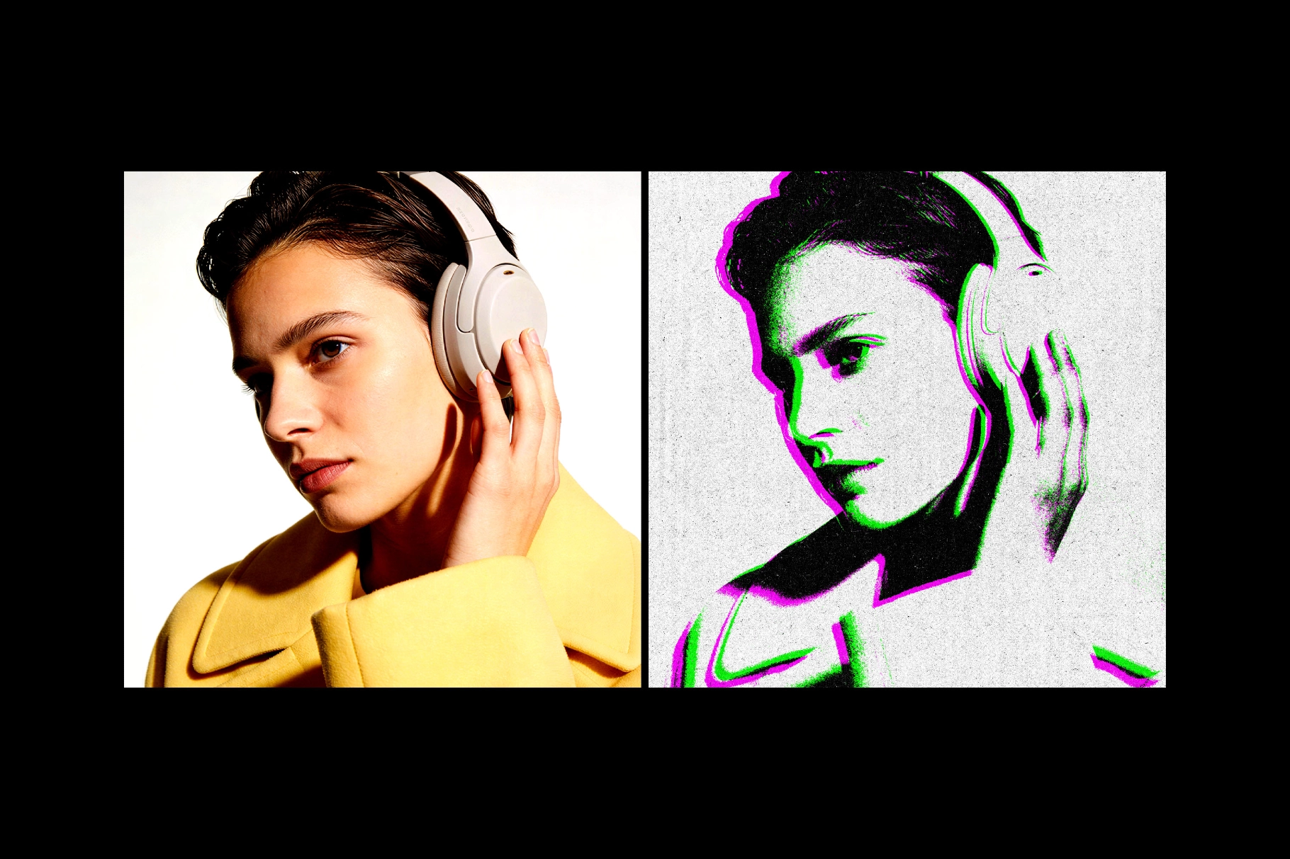 Anaglyph Glitch Photo Effect