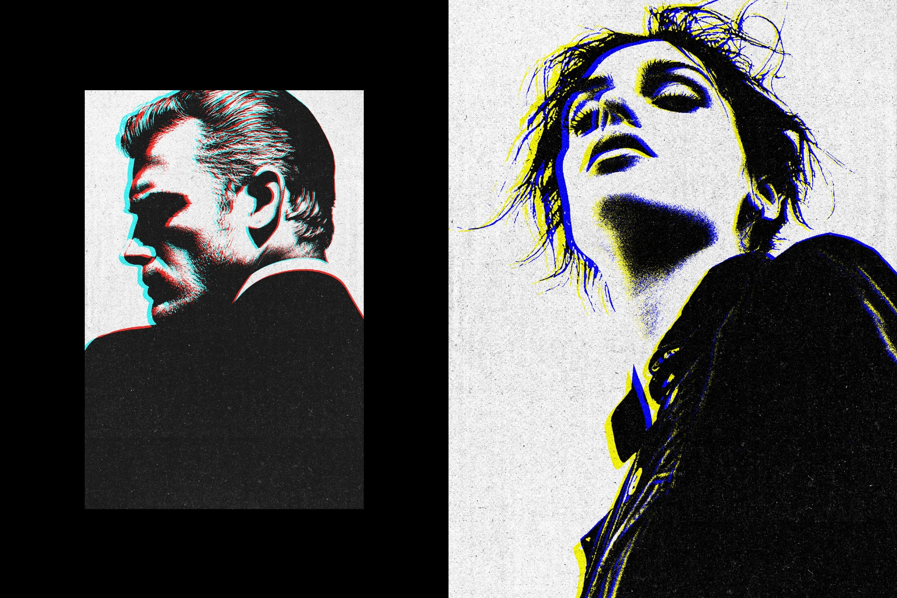 Anaglyph Glitch Photo Effect