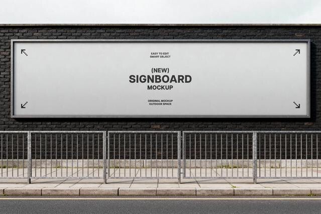 Roadside Signboard Mockup