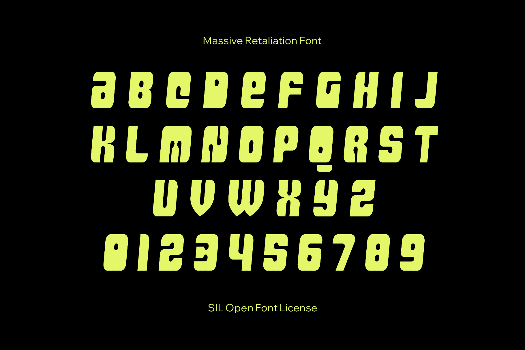 Massive Retaliation Font
