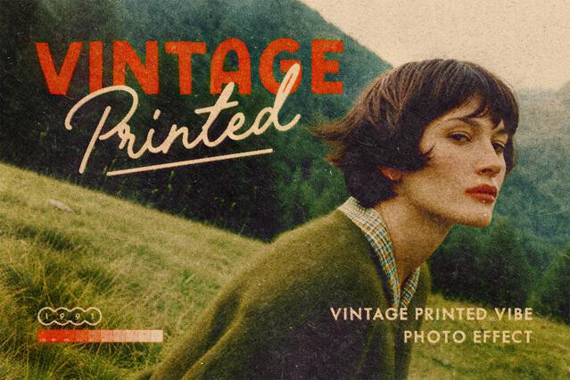 Vintage Printed Vibe Effect