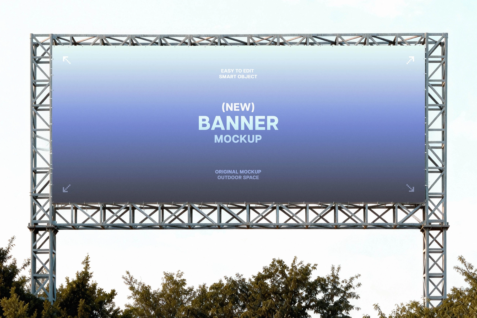 Festival Stage Truss Banner Mockup