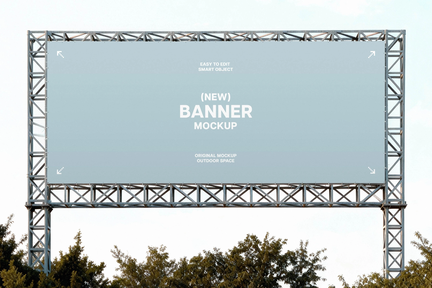 Festival Stage Truss Banner Mockup