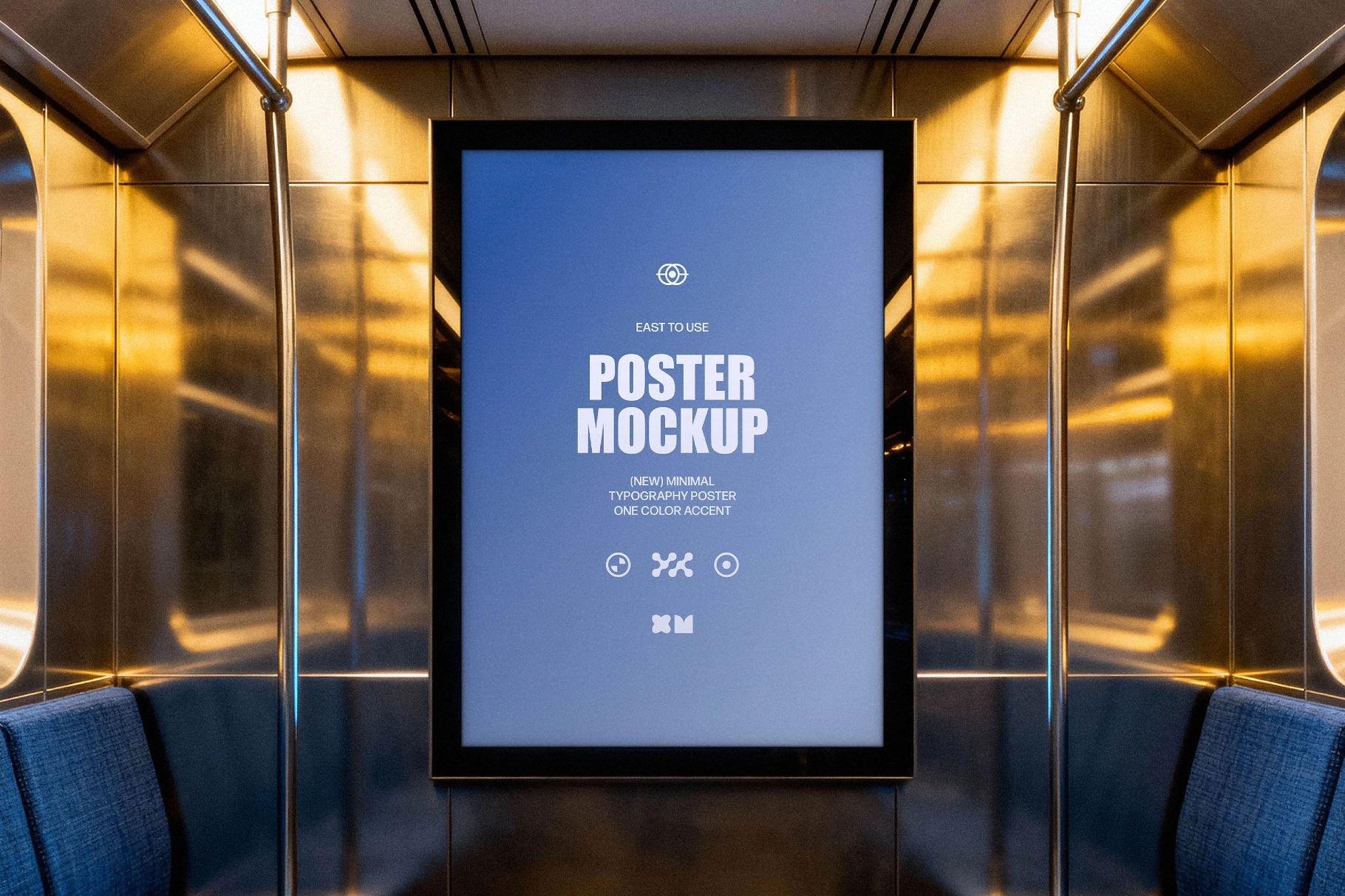 Subway Car Digital Screen Mockup