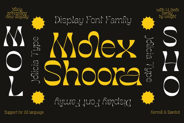 Molex Shoora - Reverse Contrast Font