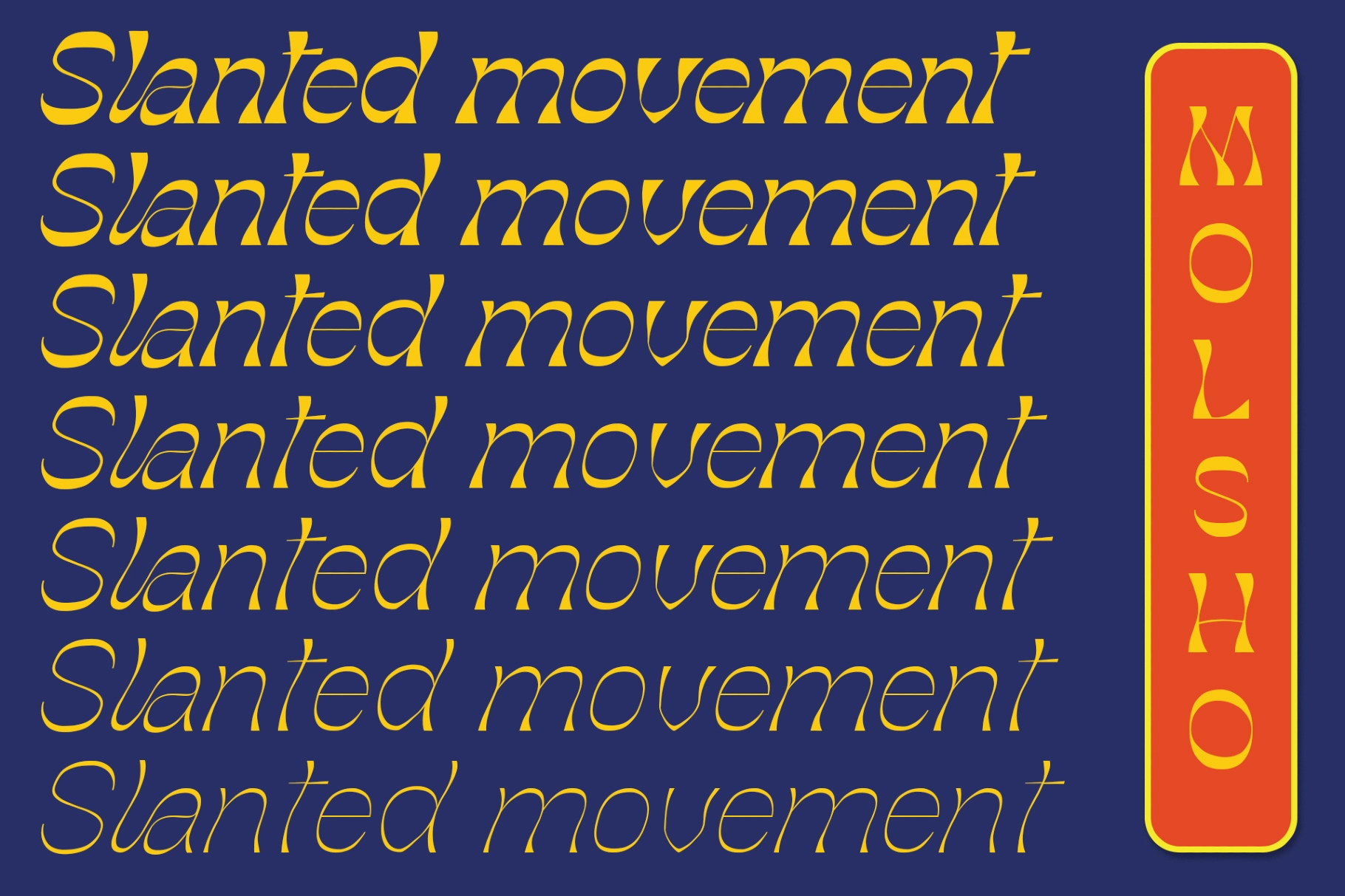 Molex Shoora - Reverse Contrast Font