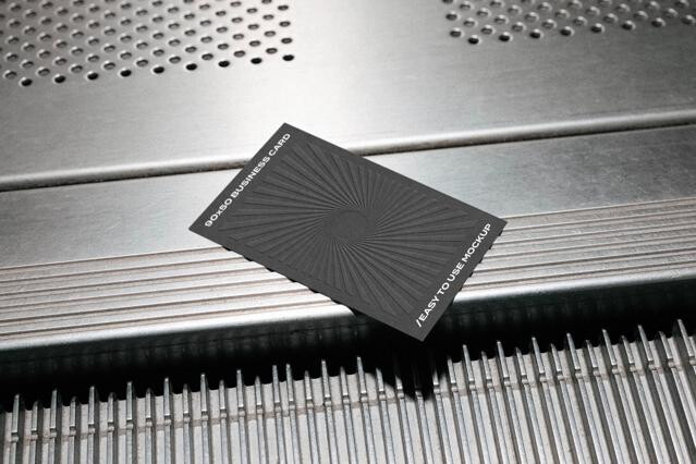 Industrial 90x50 Business Card Mockup