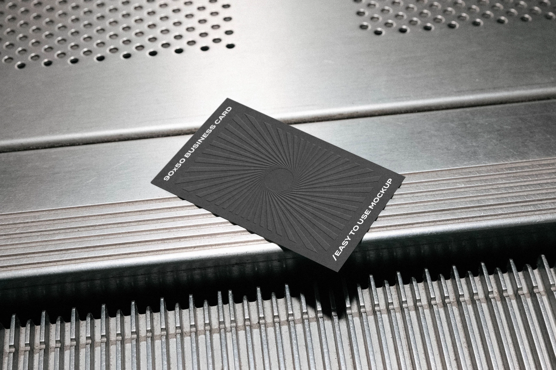 Industrial 90x50 Business Card Mockup