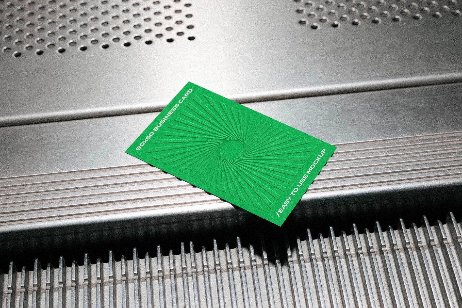 Industrial 90x50 Business Card Mockup