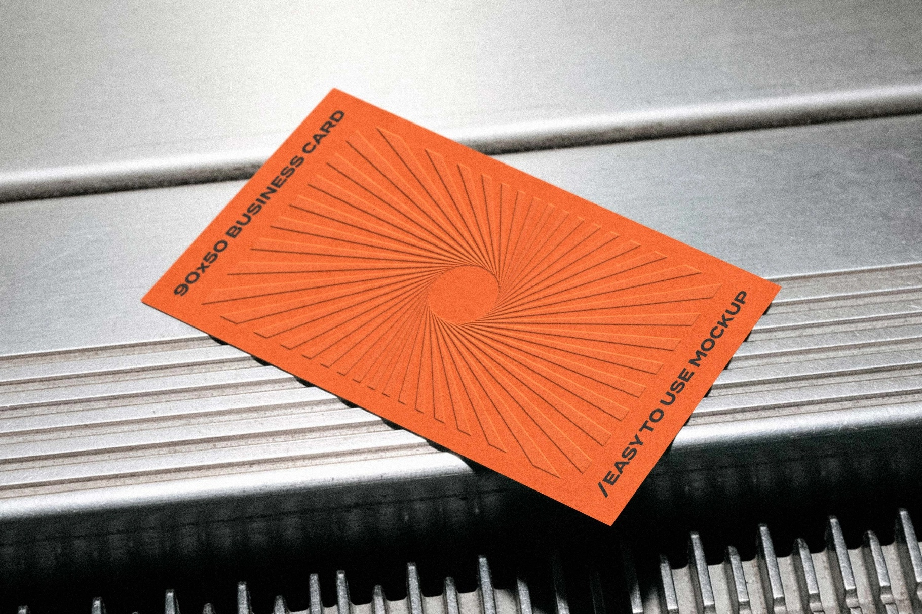 Industrial 90x50 Business Card Mockup