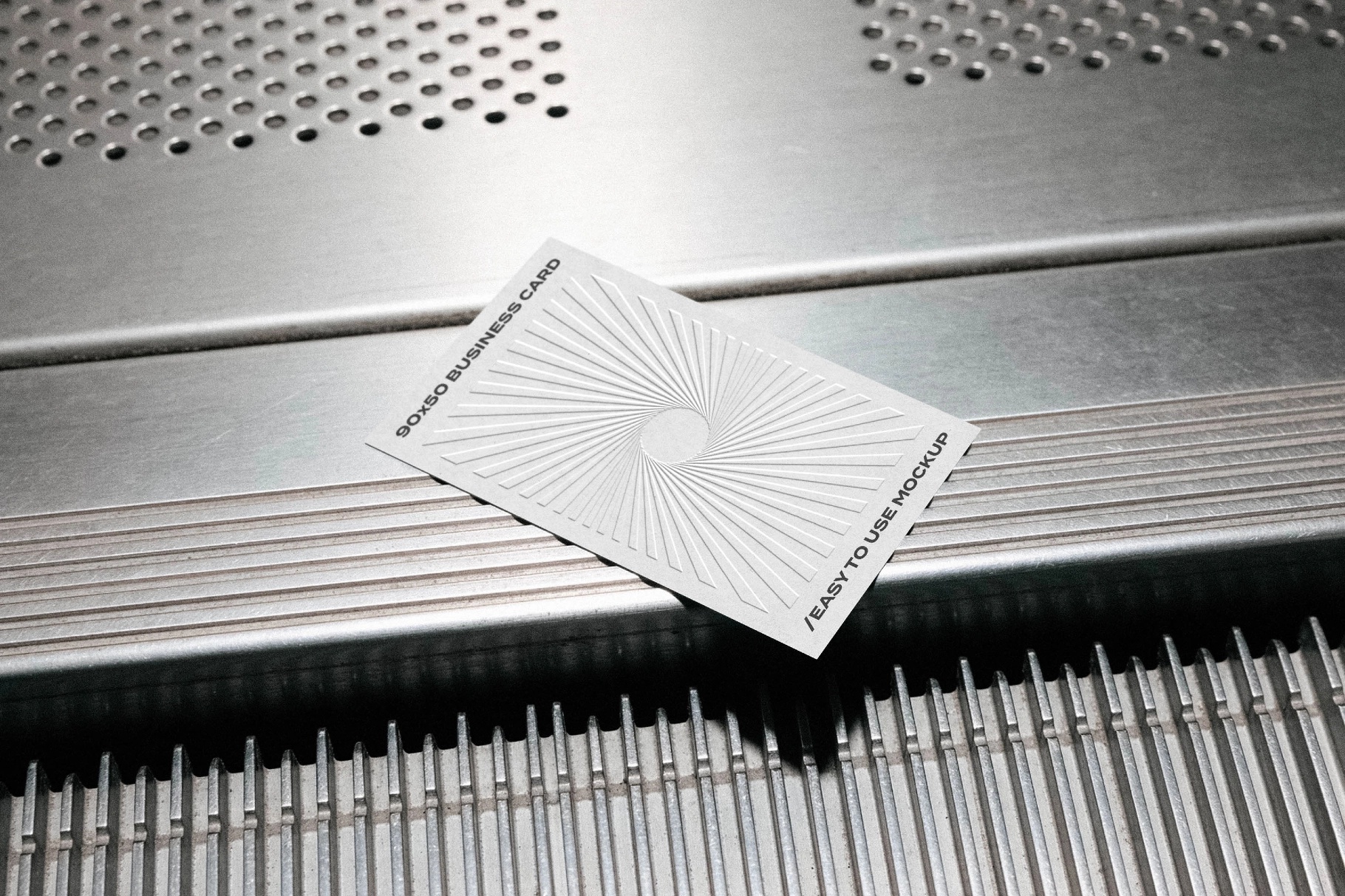 Industrial 90x50 Business Card Mockup