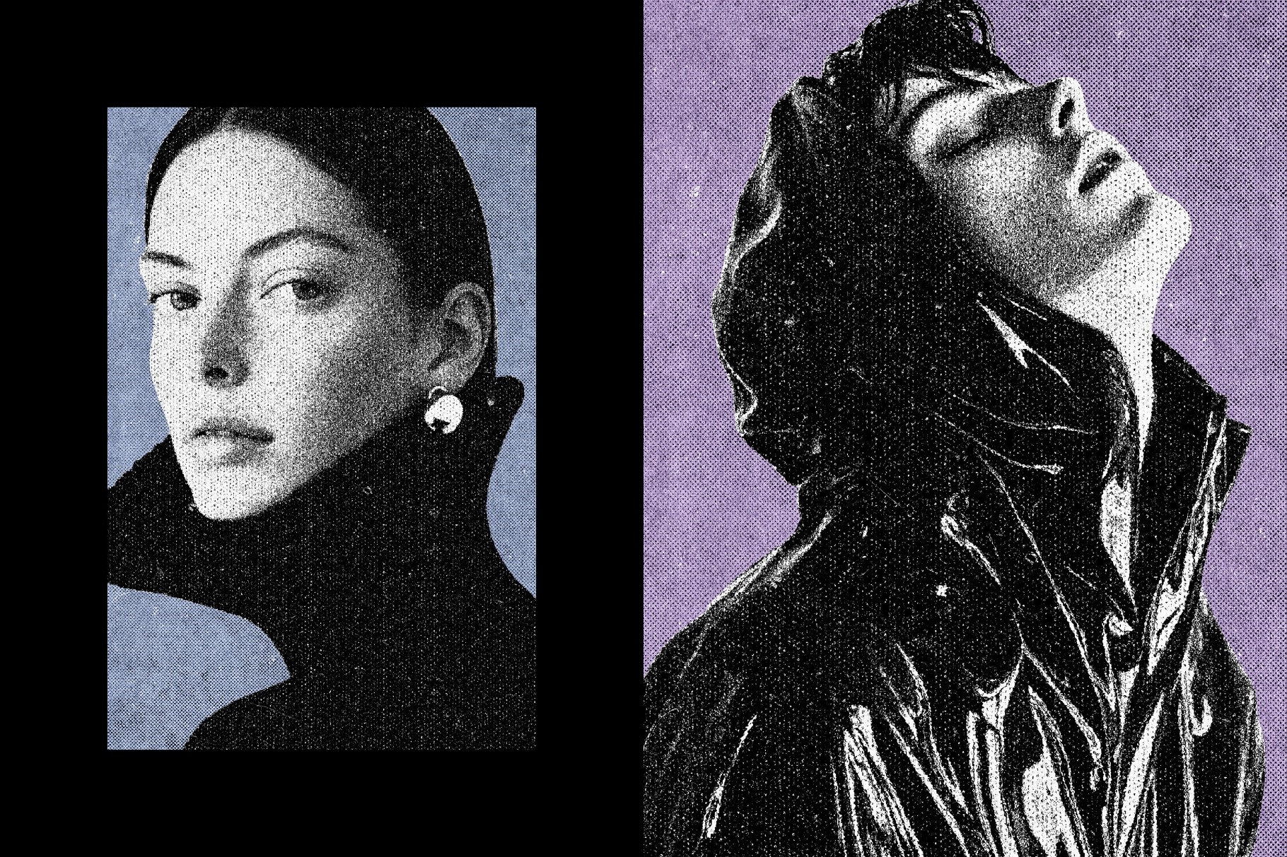 Grunge Halftone Photo Effect