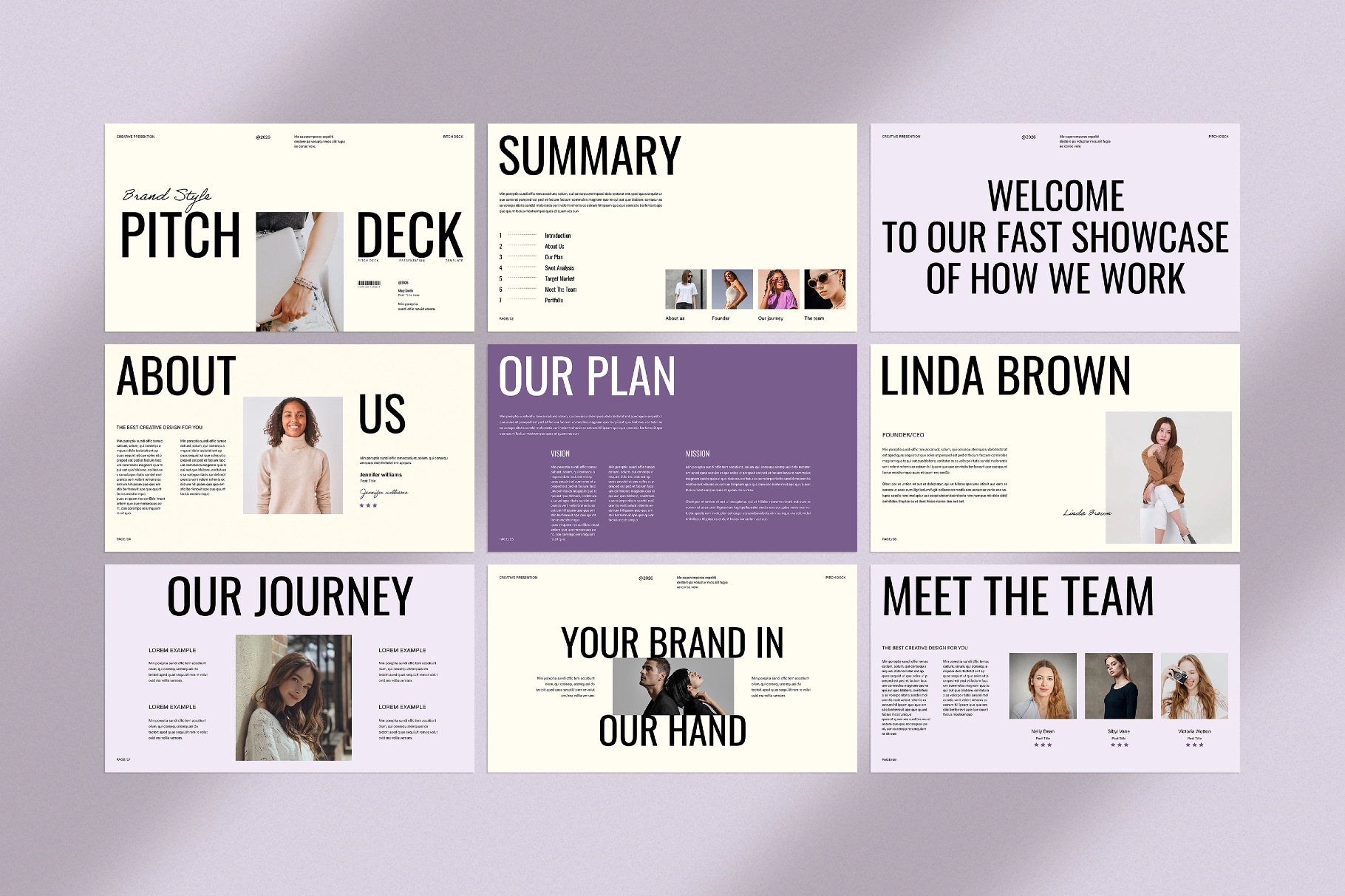 Brand Style Pitch Deck Presentation Template
